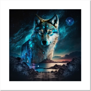 Tamaskan Wolfdog Galactic Scenery Posters and Art